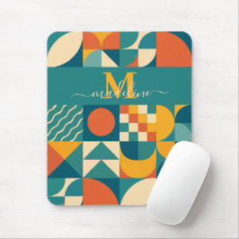 Mousepad Colorida Geométrica Retroativa Personalizada