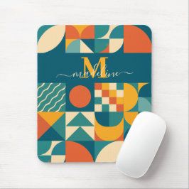 Mousepad Colorida Geométrica Retroativa Personalizada
