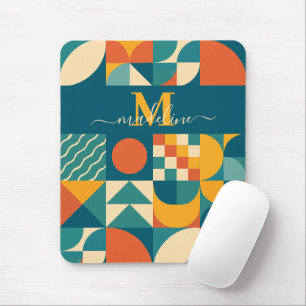 Mousepad Colorida Geométrica Retroativa Personalizada