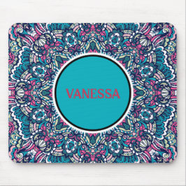 Mousepad Colorida Mandala Pattern Boho Hippie Geométrico