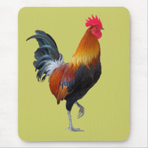 Mousepad Colorida, Montagem de Montagem Rooster Colorida