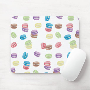 Mousepad Colorida Pastel Watercolor Macarons Franceses