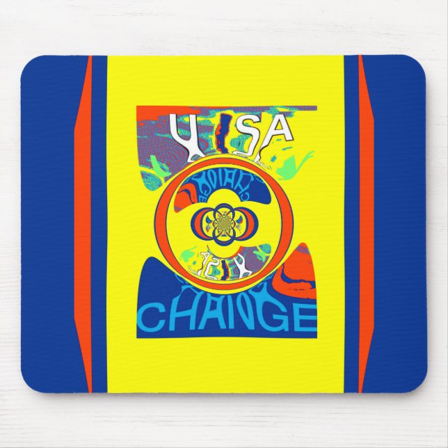 Mousepad Colorida USA Change: Uma Design festiva (Frente)