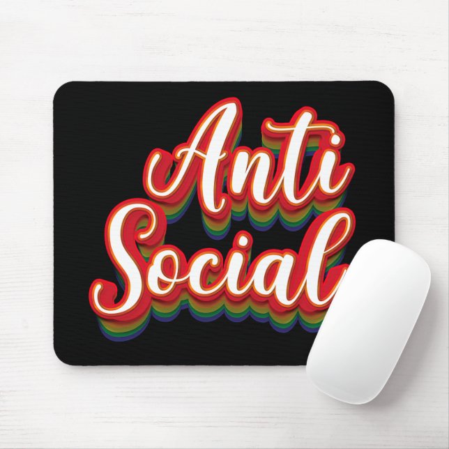 Mousepad Colorido Anti-Social (Com mouse)