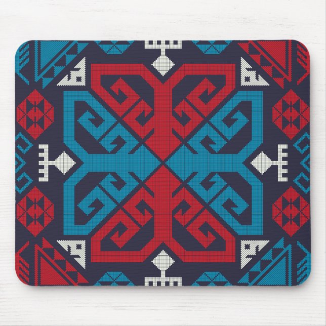 Mousepad Colorido clássico de moda geométrica, de tendência (Frente)