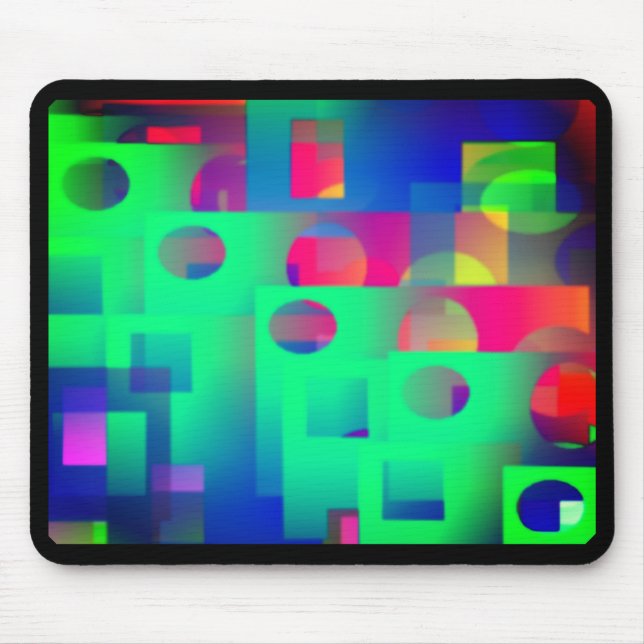 Mousepad colorido com detalhe preto (Frente)