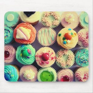 Mousepad colorido dos cupcakes