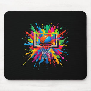 Mousepad Colorido Sketll Tie Dye Aro Rede Enterrada Salpico
