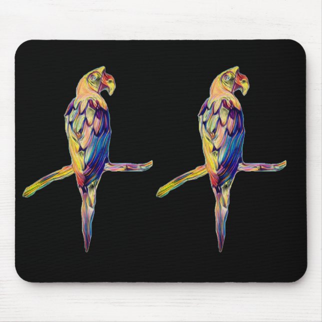 Mousepad Colorir Papagaio Mousemat (Frente)