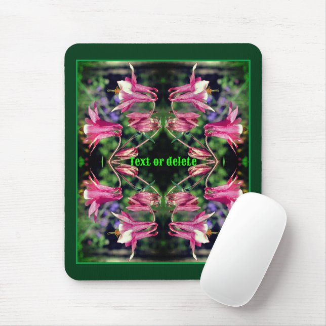 Mousepad Columbine Flowers Abstrato Personalizado (Com mouse)