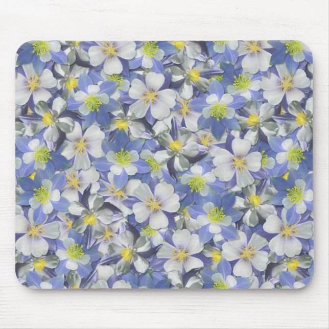 Mousepad Columbines Padrão Sem Costura (Frente)