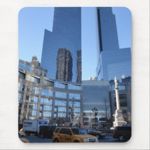Mousepad Columbus Circle NYC New York Skyscrapers Taxi
