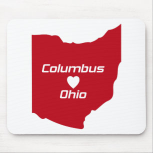 Mousepad Columbus Ohio Heart-Shirt U.S. Tinta Personalizada