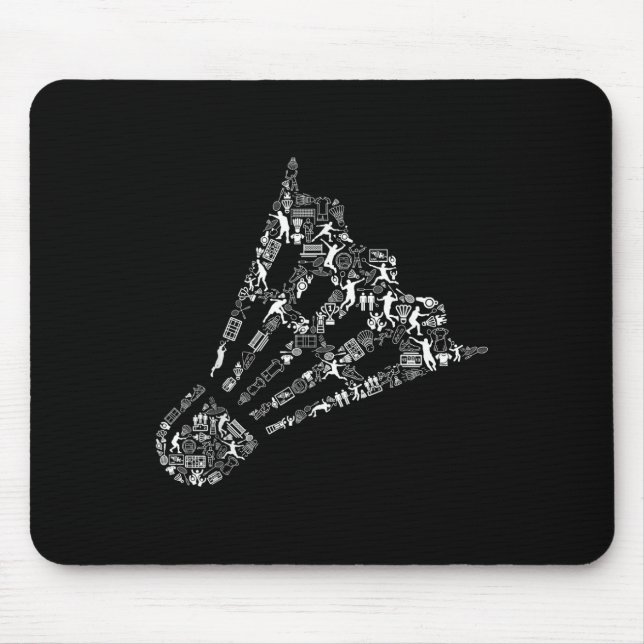 Mousepad Coluna do Shuttle Jogador de Badminton Camisa _ Ba (Frente)