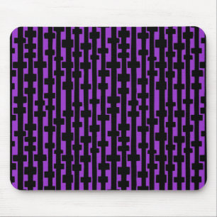 Mousepad Colunas abstrato - Preto em Roxo
