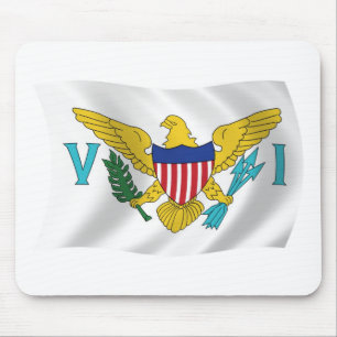Mousepad com a Bandeira das Ilhas Virgens American