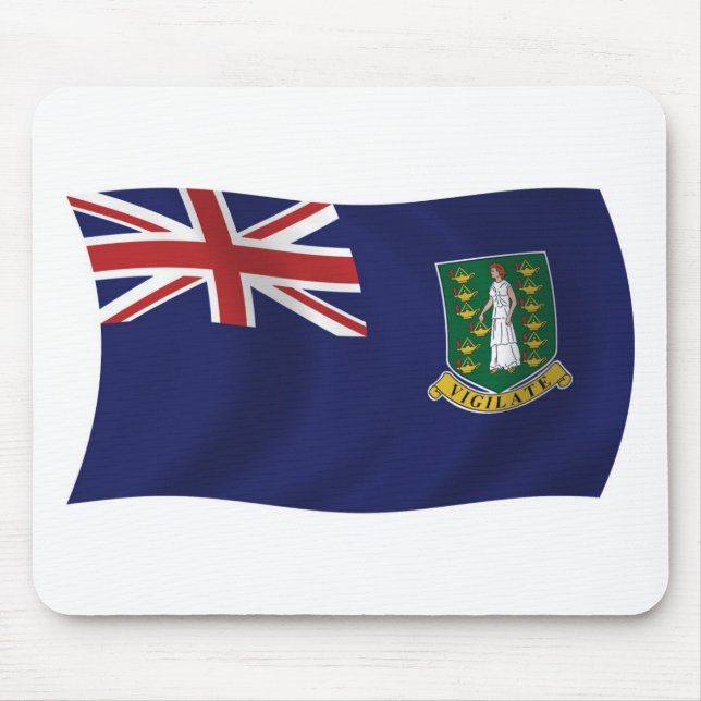 Mousepad com a bandeira das Ilhas Virgens Britânic (Frente)