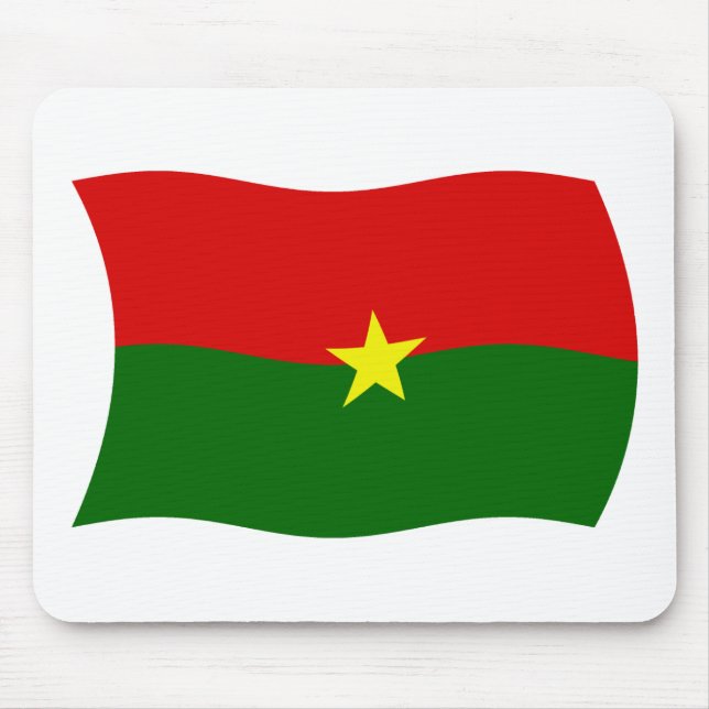 Mousepad com a Bandeira de Burkina Faso (Frente)