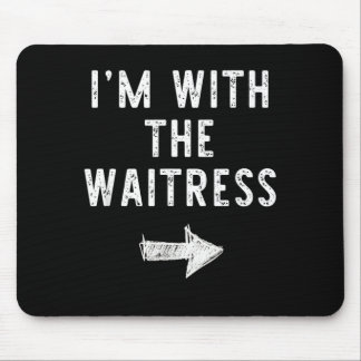 Mousepad Com a garçonete figurino engraçado de casal de Hal