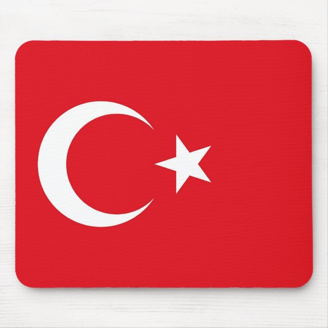 Mousepad com Bandeira da Turquia (Frente)
