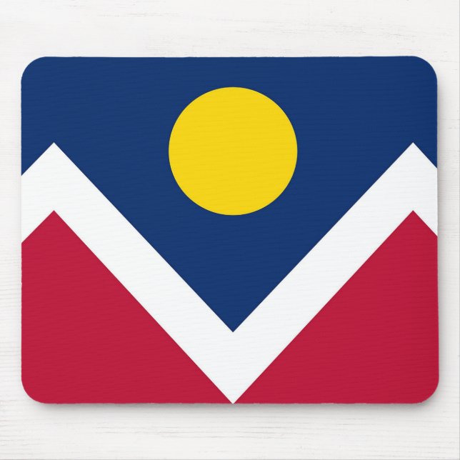 Mousepad com Bandeira de Denver, Colorado - EUA (Frente)