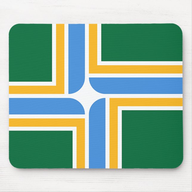 Mousepad com bandeira de Portland, Oregon (Frente)