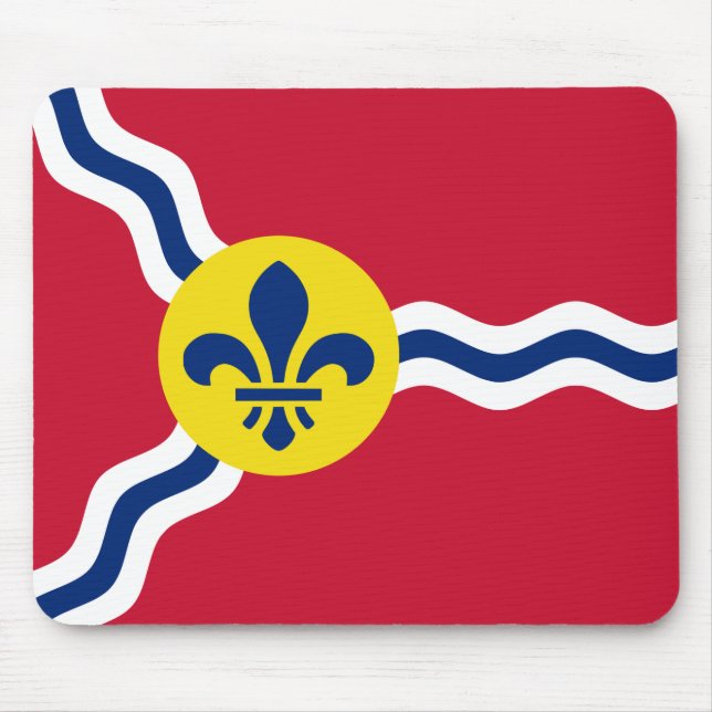 Mousepad com bandeira de Rua Louis, Missouri (Frente)