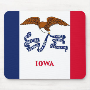 Mousepad com Bandeira do Estado de Iowa - EUA