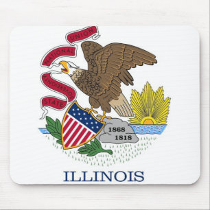 Mousepad com Bandeira do Estado do Illinois - EUA