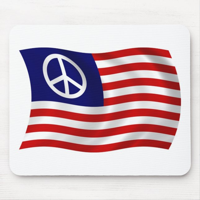 Mousepad com Bandeira do Sinal de Paz dos EUA (Frente)