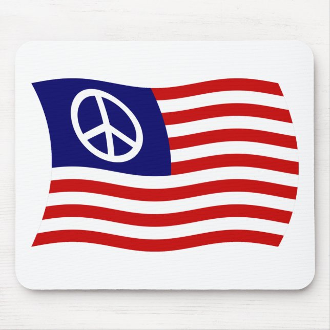 Mousepad com Bandeira do Sinal de Paz dos EUA (Frente)