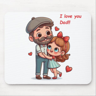 Mousepad com dedicação ao pai.