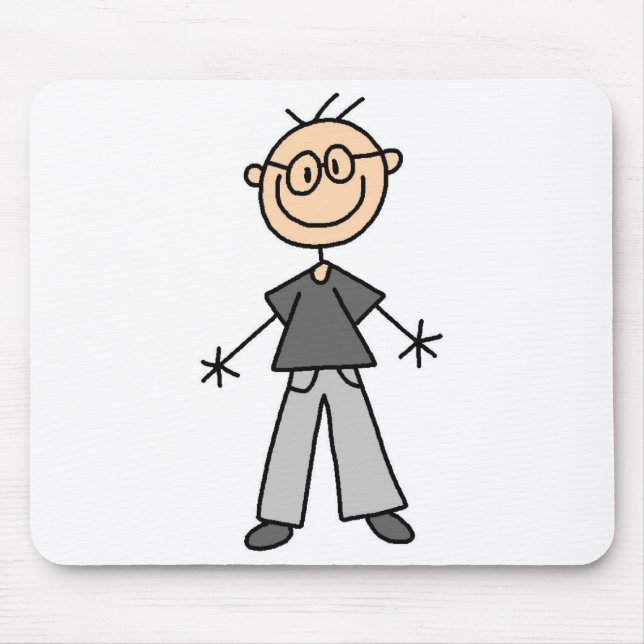 Mousepad com desenho do vovô palito (Frente)