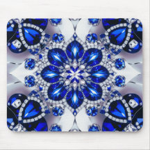 Mousepad com Design de cor branca azul