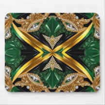 Mousepad com Design de cores jamaicanas