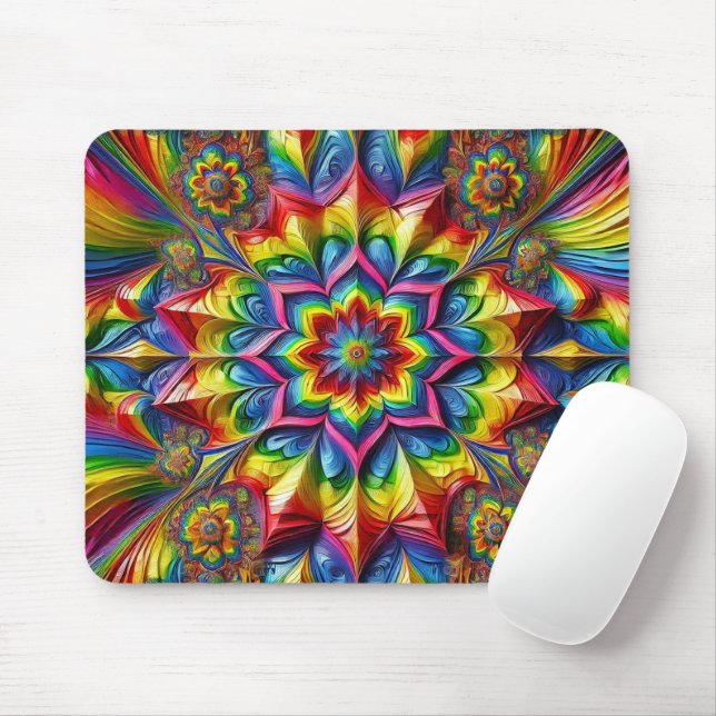 Mousepad com Design de cores LGBTQ (Com mouse)