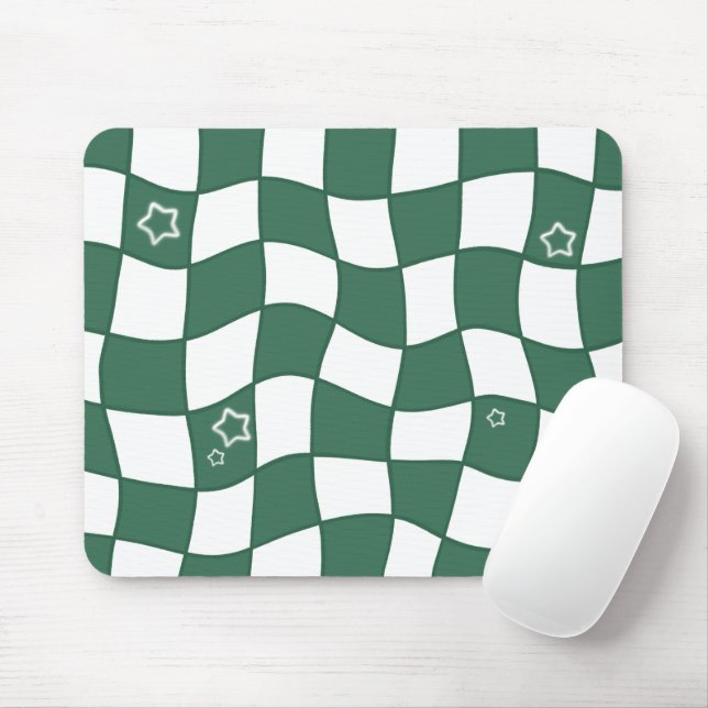 Mousepad com Design Verde Distorcido (Com mouse)