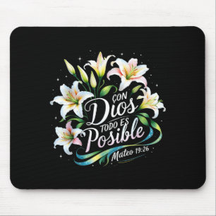 Mousepad Com Deus Tudo É Possível Mateus 19_26 Presente