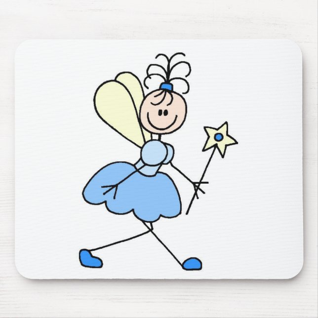 Mousepad com Figura de Palito Anjo Azul (Frente)