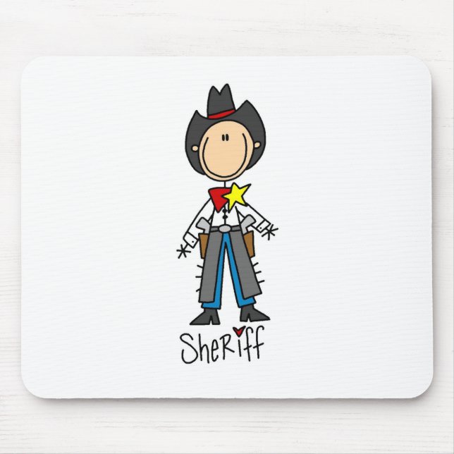 Mousepad com Figura de Xerife Desenhada (Frente)