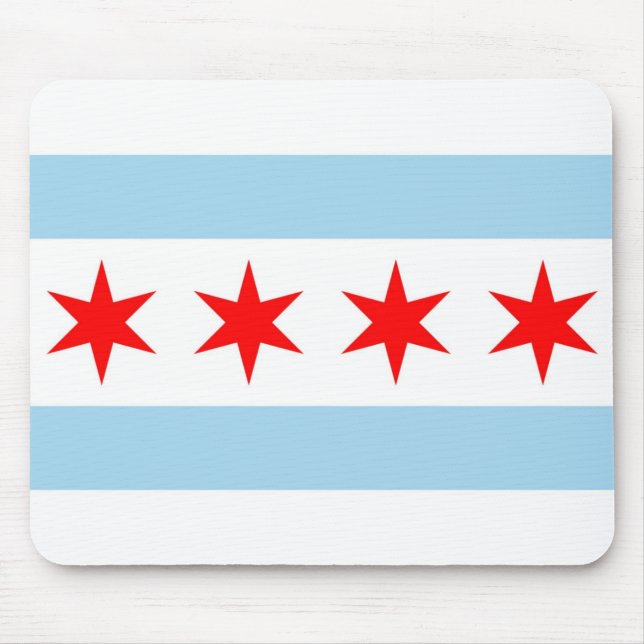 Mousepad com Flag de Chicago - EUA (Frente)