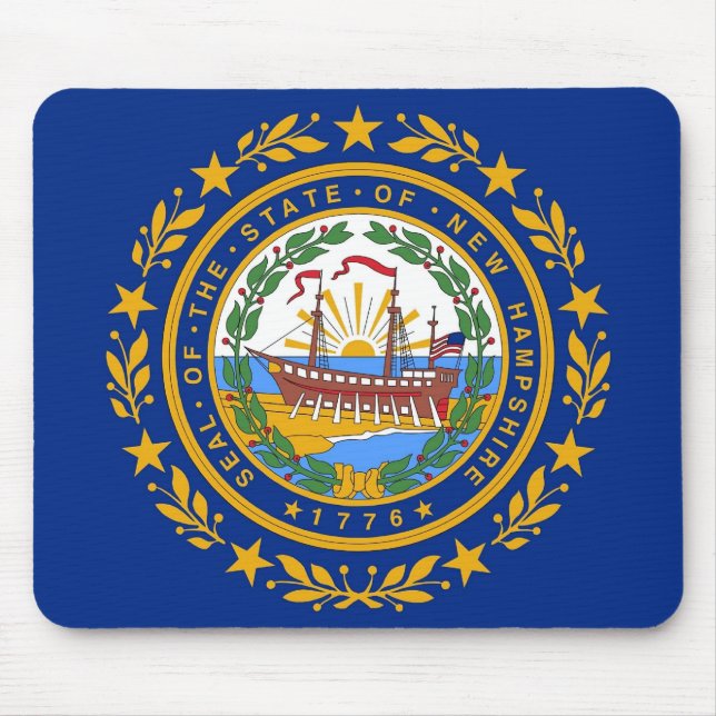Mousepad com Flag de New Hampshire State - EUA (Frente)