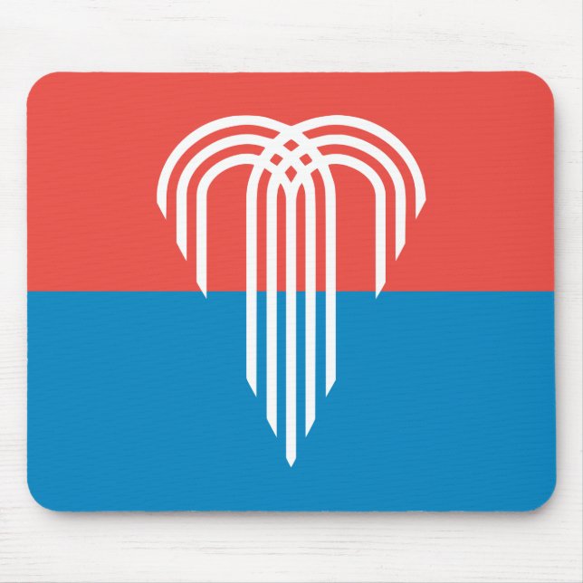 Mousepad com Flag of Kansas City, Missouri (Frente)