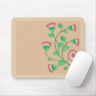 Mousepad com forma de flor rosa