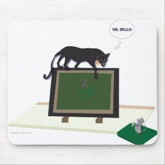 Mousepad com gato e rato