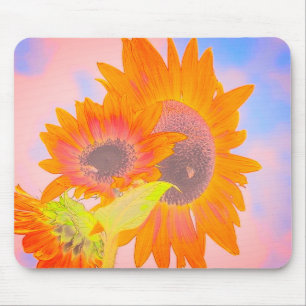 Mousepad com girassóis