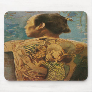 Mousepad com homem Tattooed From 1920 Japão