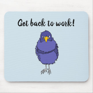 Mousepad com imagem do pássaro não tão feliz