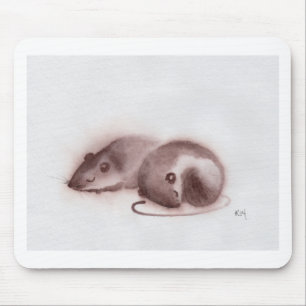 Mousepad com impressão adorável dos ratos