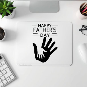 Mousepad com Impressão de Mão do Dia dos Pais Feli